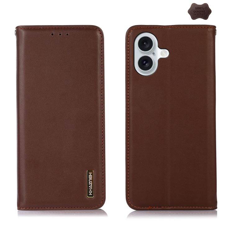 KHAZNEH Nappa Top Layer Cowhide Leather Phone Case – Card Slot, Leather, TPU, For iPhone 17 Pro Max, For iPhone 16e / 17e, For iPhone 18 Pro / 17 Pro, For iPhone 17 Pro, For iPhone 17, For iPhone Air, For iPhone 16e, For iPhone 16 Pro Max For iPhone 17 Brown