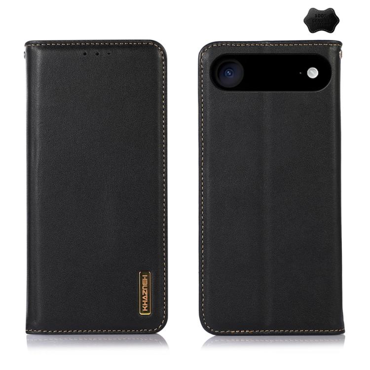 KHAZNEH Nappa Top Layer Cowhide Leather Phone Case – Card Slot, Leather, TPU, For iPhone 17 Pro Max, For iPhone 16e / 17e, For iPhone 18 Pro / 17 Pro, For iPhone 17 Pro, For iPhone 17, For iPhone Air, For iPhone 16e, For iPhone 16 Pro Max For iPhone Air Black