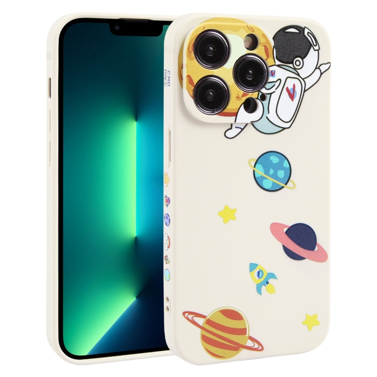 Hug Moon Astronaut Pattern TPU Phone Case – TPU, For iPhone 14 Plus, For iPhone 14, For iPhone 14 Pro, For iPhone 14 Pro Max, For iPhone SE 2022 / SE 2020 / 8 / 7, For iPhone 13 Pro Max, For iPhone 13 Pro, For iPhone 13, For iPhone 13 mini For iPhone 13 Pro Max White