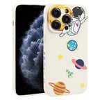 Hug Moon Astronaut Pattern TPU Phone Case, For iPhone 11 Pro Max, For iPhone 11, For iPhone 11 Pro, For iPhone XS / X, For iPhone XR, For iPhone XS Max, For iPhone 8 Plus / 7 Plus, For iPhone 6s Plus / 6 Plus, For iPhone 6s / 6 For iPhone 11 Pro Max White