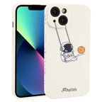 Astronaut Swinging Pattern TPU Phone Case, For iPhone 13 mini, For... For iPhone 13 mini White