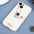 Astronaut Swinging Pattern TPU Phone Case, For iPhone 13 mini, For...