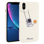 Astronaut Swinging Pattern TPU Phone Case, For iPhone XS / X, For iPhone XR, For iPhone XS Max, For iPhone 8 Plus / 7 Plus For iPhone XS X White