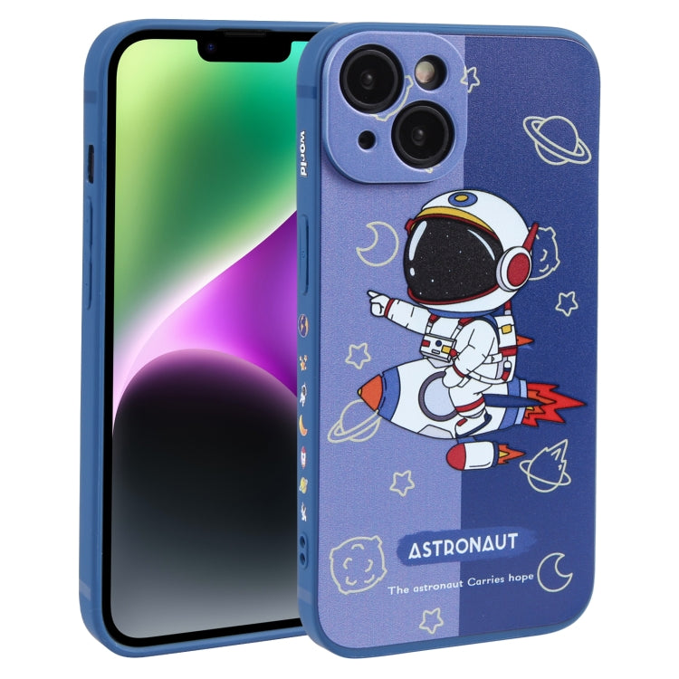 Color Contrast Astronaut Pattern TPU Phone Case, For iPhone 14 Plus, For iPhone 14, For iPhone 14 Pro, For iPhone 14 Pro Max, For iPhone SE 2022 / SE 2020 / 8 / 7, For iPhone 13 Pro Max, For iPhone 13 Pro, For iPhone 13, For iPhone 13 mini, For iPhone ... For iPhone 14 Plus Blue