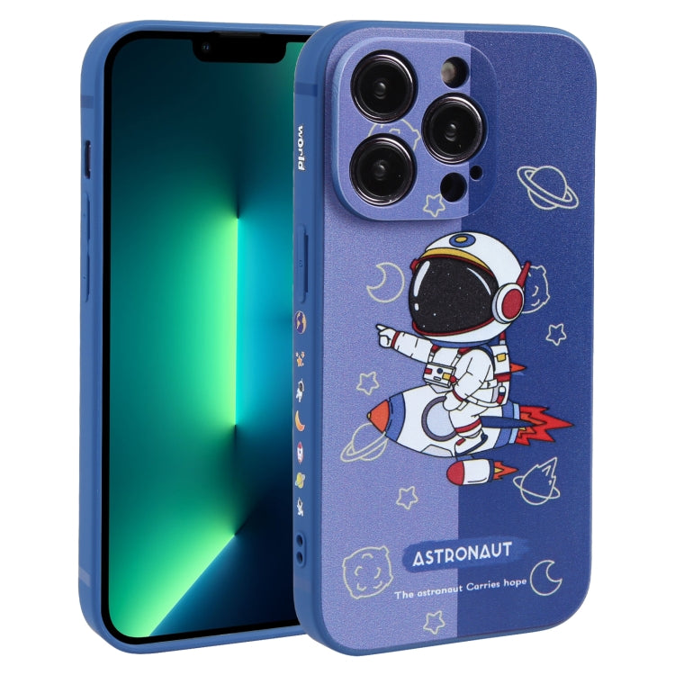 Color Contrast Astronaut Pattern TPU Phone Case – TPU, For iPhone 14 Plus, For iPhone 14, For iPhone 14 Pro, For iPhone 14 Pro Max, For iPhone SE 2022 / SE 2020 / 8 / 7, For iPhone 13 Pro Max, For iPhone 13 Pro, For iPhone 13, For iPhone 13 mini For iPhone 13 Pro Max Blue