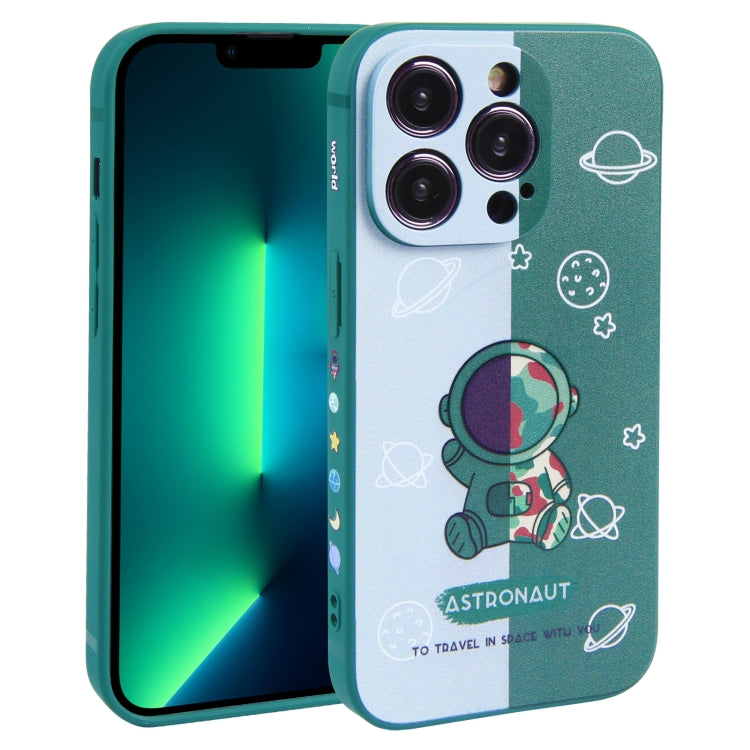 Color Contrast Astronaut Pattern TPU Phone Case – TPU, For iPhone 14 Plus, For iPhone 14, For iPhone 14 Pro, For iPhone 14 Pro Max, For iPhone SE 2022 / SE 2020 / 8 / 7, For iPhone 13 Pro Max, For iPhone 13 Pro, For iPhone 13, For iPhone 13 mini For iPhone 13 Pro Max Green