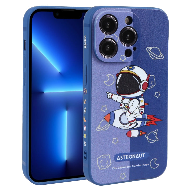 Color Contrast Astronaut Pattern TPU Phone Case – TPU, For iPhone 14 Plus, For iPhone 14, For iPhone 14 Pro, For iPhone 14 Pro Max, For iPhone SE 2022 / SE 2020 / 8 / 7, For iPhone 13 Pro Max, For iPhone 13 Pro, For iPhone 13, For iPhone 13 mini For iPhone 13 Pro Blue