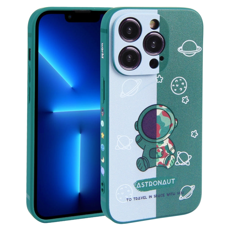 Color Contrast Astronaut Pattern TPU Phone Case – TPU, For iPhone 14 Plus, For iPhone 14, For iPhone 14 Pro, For iPhone 14 Pro Max, For iPhone SE 2022 / SE 2020 / 8 / 7, For iPhone 13 Pro Max, For iPhone 13 Pro, For iPhone 13, For iPhone 13 mini For iPhone 13 Pro Green