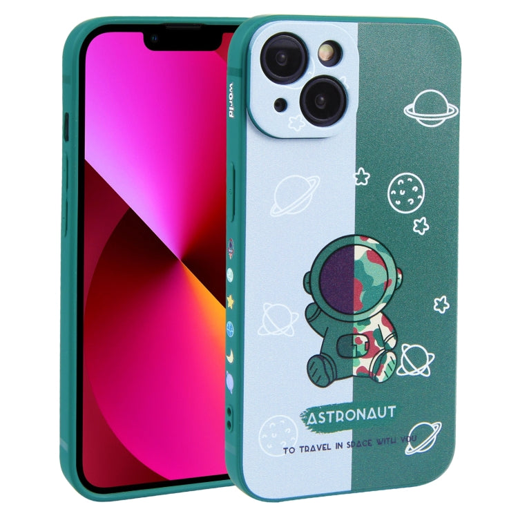 Color Contrast Astronaut Pattern TPU Phone Case – TPU, For iPhone 14 Plus, For iPhone 14, For iPhone 14 Pro, For iPhone 14 Pro Max, For iPhone SE 2022 / SE 2020 / 8 / 7, For iPhone 13 Pro Max, For iPhone 13 Pro, For iPhone 13, For iPhone 13 mini For iPhone 13 Green