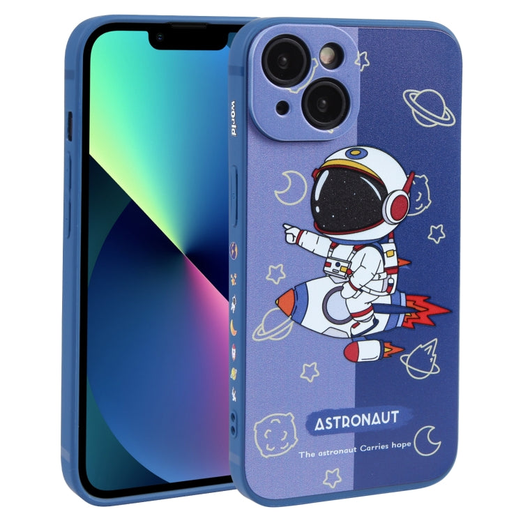 Color Contrast Astronaut Pattern TPU Phone Case – TPU, For iPhone 14 Plus, For iPhone 14, For iPhone 14 Pro, For iPhone 14 Pro Max, For iPhone SE 2022 / SE 2020 / 8 / 7, For iPhone 13 Pro Max, For iPhone 13 Pro, For iPhone 13, For iPhone 13 mini For iPhone 13 mini Blue