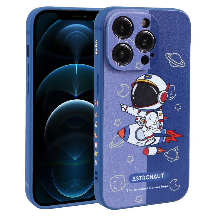 Color Contrast Astronaut Pattern TPU Phone Case – TPU, For iPhone 14 Plus, For iPhone 14, For iPhone 14 Pro, For iPhone 14 Pro Max, For iPhone SE 2022 / SE 2020 / 8 / 7, For iPhone 13 Pro Max, For iPhone 13 Pro, For iPhone 13, For iPhone 13 mini For iPhone 12 Pro Max Blue