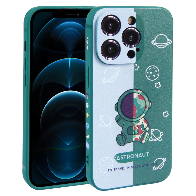 Color Contrast Astronaut Pattern TPU Phone Case – TPU, For iPhone 14 Plus, For iPhone 14, For iPhone 14 Pro, For iPhone 14 Pro Max, For iPhone SE 2022 / SE 2020 / 8 / 7, For iPhone 13 Pro Max, For iPhone 13 Pro, For iPhone 13, For iPhone 13 mini For iPhone 12 Pro Max Green