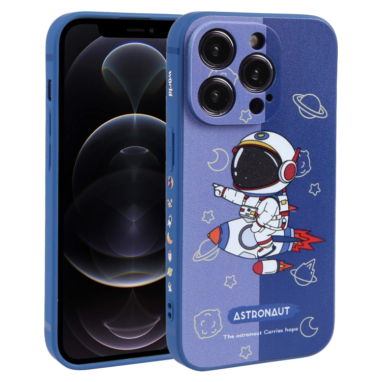 Color Contrast Astronaut Pattern TPU Phone Case – TPU, For iPhone 14 Plus, For iPhone 14, For iPhone 14 Pro, For iPhone 14 Pro Max, For iPhone SE 2022 / SE 2020 / 8 / 7, For iPhone 13 Pro Max, For iPhone 13 Pro, For iPhone 13, For iPhone 13 mini For iPhone 12 Pro Blue