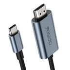 Yesido HM10 USB-C / Type-C to HDMI HD Adapter Cable, HM10 – Aluminum Alloy, 4K HM10