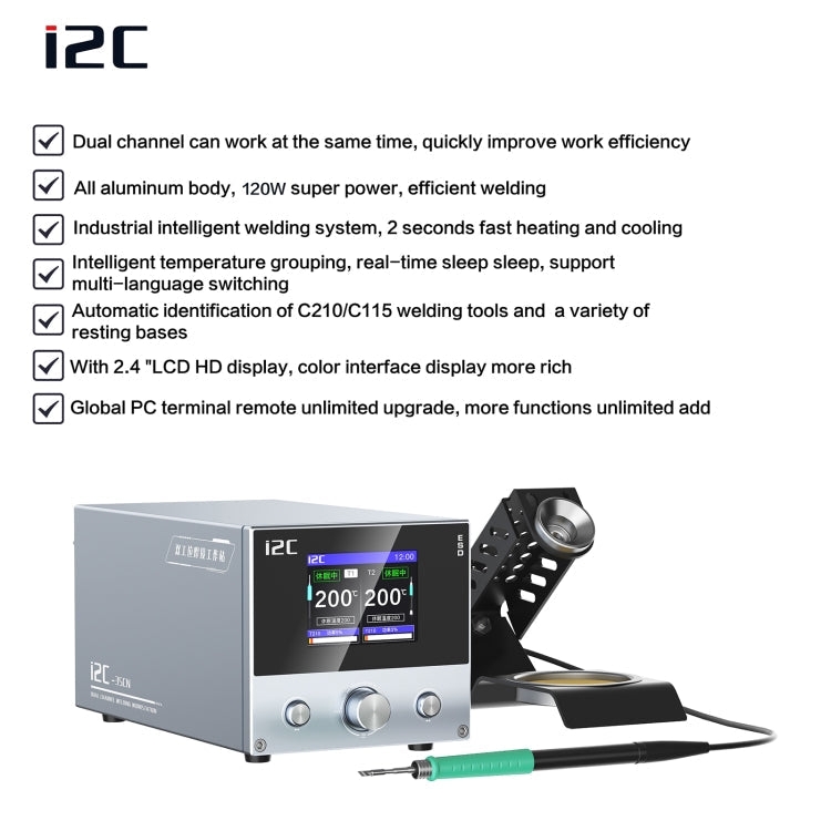i2C 3SCN Intelligent Double Welding Station with RS100 Base, A Set, B Set – TPU
