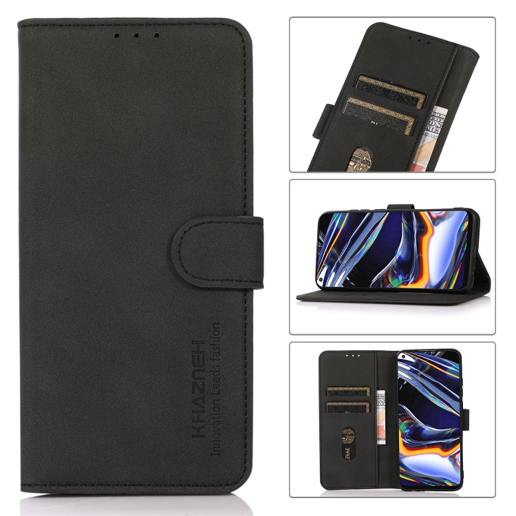KHAZNEH Matte Texture Leather Phone Case, For iPhone 15 For iPhone 15 Black