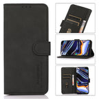 KHAZNEH Matte Texture Leather Phone Case, For iPhone 15 For iPhone 15 Black