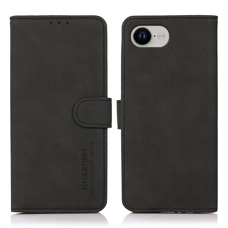 KHAZNEH Matte Texture Leather Phone Case, For iPhone 16e / 17e, For iPhone 17 Pro Max, For iPhone 17 Pro, For iPhone 17, For iPhone Air, For iPhone 16 Pro Max For iPhone 16e 17e Black