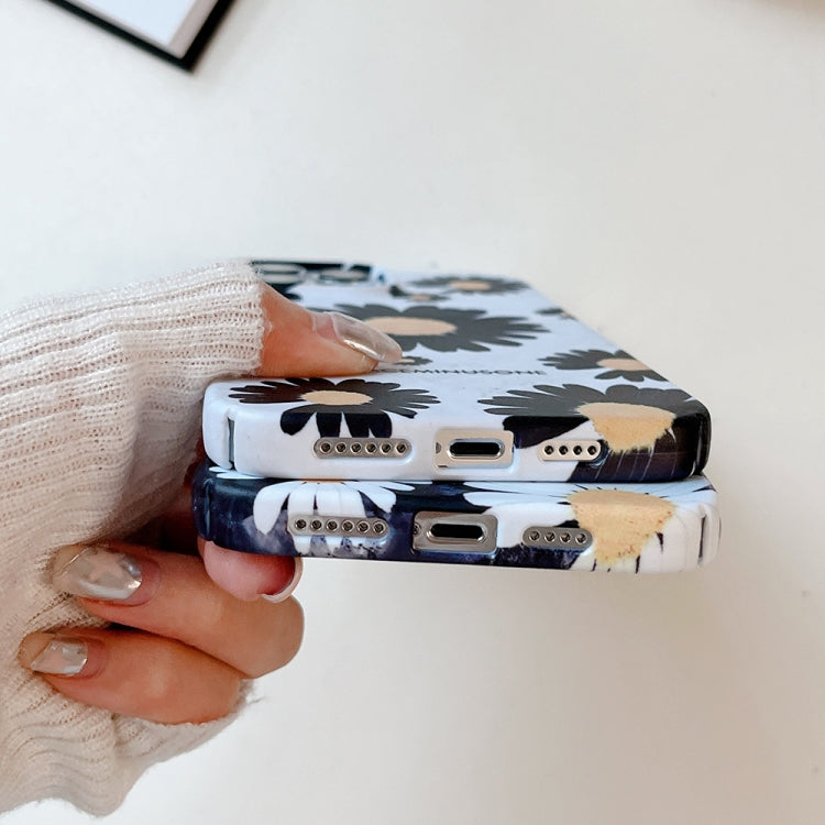 Frosted Daisy Film Phone Case, For iPhone 15 Pro Max, For iPhone 15 Pro, For iPhone 15 Plus, For iPhone 15, For iPhone 14 Plus, For iPhone 14, For iPhone 14 Pro, For iPhone 14 Pro Max, For iPhone 13 Pro Max, For iPhone 13 Pro, For iPhone 13, For iPhone 12