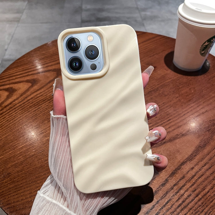 Solid Color Wave Texture TPU Phone Case, For iPhone 13 Pro Max, For... For iPhone 13 Pro Max Beige