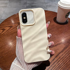 Solid Color Wave Texture TPU Phone Case, For iPhone X / XS, For iPhone XR, For iPhone XS Max For iPhone X XS Beige