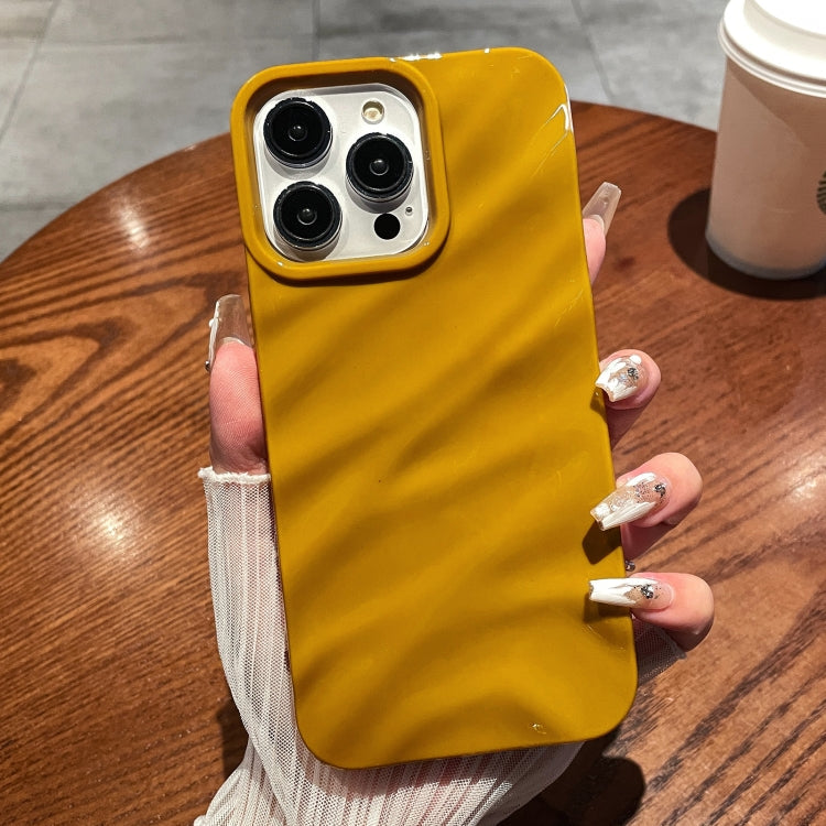 Solid Color Wave Texture TPU Phone Case, For iPhone 16, For iPhone 15... For iPhone 15 Pro Ginger