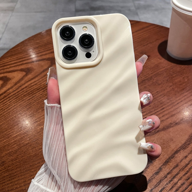 Solid Color Wave Texture TPU Phone Case, For iPhone 15 Plus, For iPhone... For iPhone 15 Plus Beige