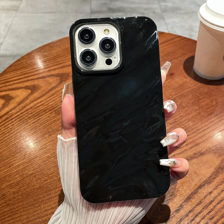 Solid Color Wave Texture TPU Phone Case, For iPhone 15 Plus, For iPhone... For iPhone 15 Plus Black