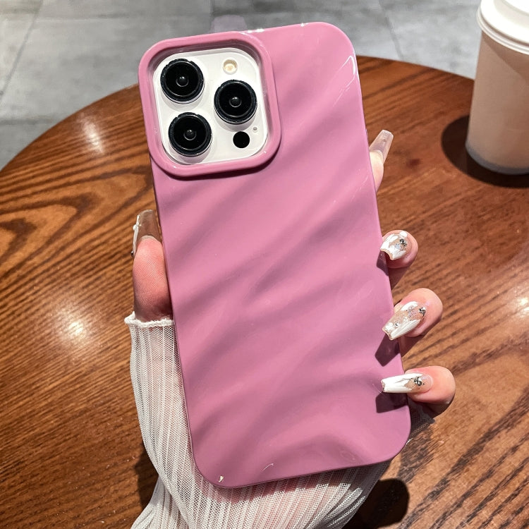 Solid Color Wave Texture TPU Phone Case, For iPhone 15 Plus, For iPhone... For iPhone 15 Plus Taro Purple