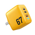 WK WP-U141 67W USB+Double USB-C / Type-C GaN Charger, CN Plug, US Plug, EU Plug, UK Plug CN Plug
