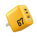 WK WP-U141 67W USB+Double USB-C / Type-C GaN Charger, CN Plug, US Plug, EU Plug, UK Plug CN Plug