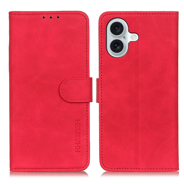 KHAZNEH Phone Case – Leather (iPhone 16 Pro) For iPhone 16 Red