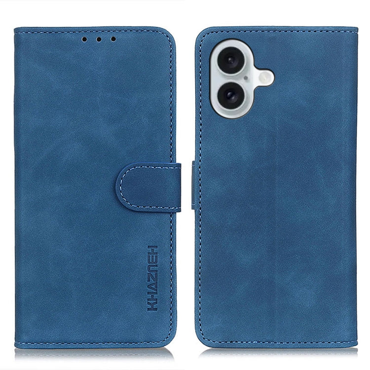 KHAZNEH Phone Case – Leather (iPhone 16 Pro) For iPhone 16 Plus Blue