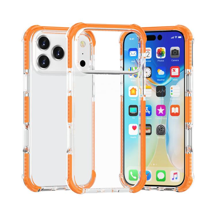 Four-corner Shockproof TPU Hybrid Acrylic Phone Case, For iPhone 18 Pro / 17 Pro, For iPhone 18 Pro Max / 17 Pro Max For iPhone 18 Pro 17 Pro Orange