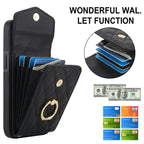 Rhombic Texture Card Bag Phone Case with Long Lanyard – Lanyard, Leather, TPU, For iPhone 17e / 16e, For iPhone 17 Pro Max, For iPhone 17 Pro