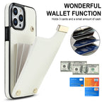 Metal Buckle Card Slots Phone Case, For iPhone 13 Pro, For iPhone 12 /...