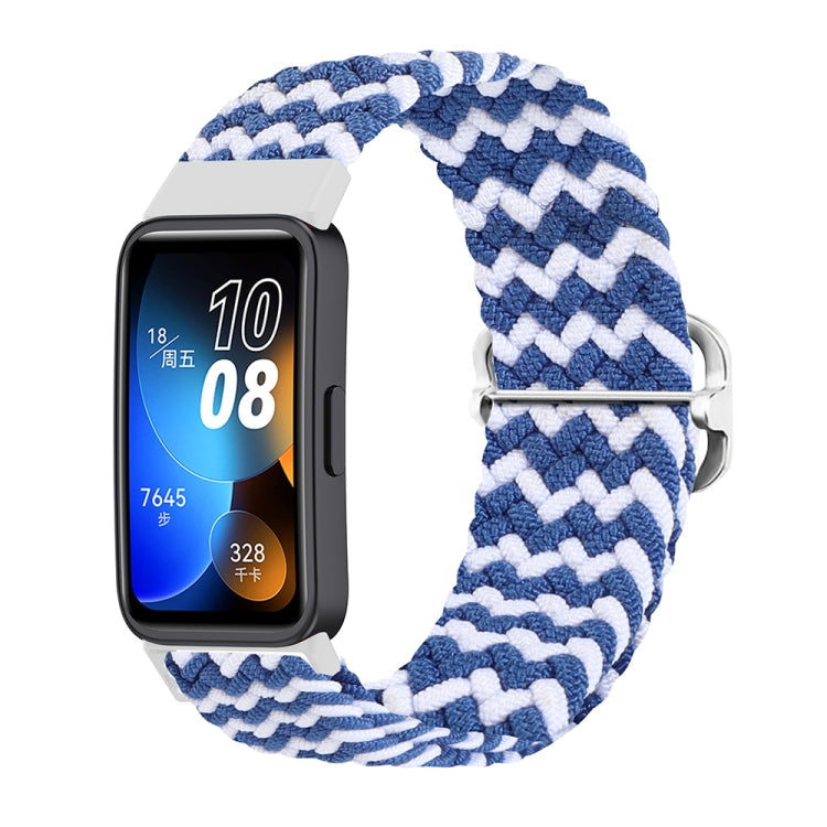 Watch Band – Braided Nylon (Huawei Band 8) For Huawei Band 8 Blue White