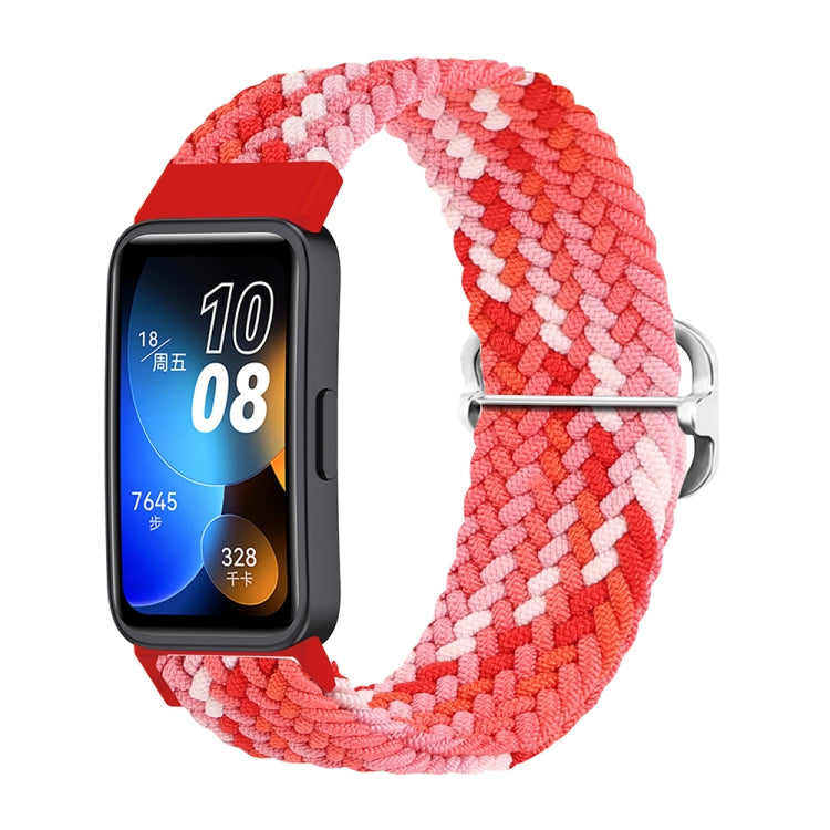 Watch Band – Braided Nylon (Huawei Band 8) For Huawei Band 8 Colorful Red