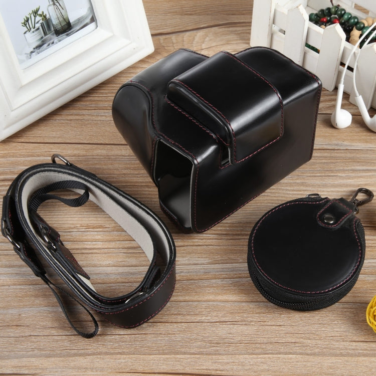 Full Body Magnetic Leather Camera Case Bag with Strap, Deluxe Edition, For Canon EOS R50, Deluxe Edition