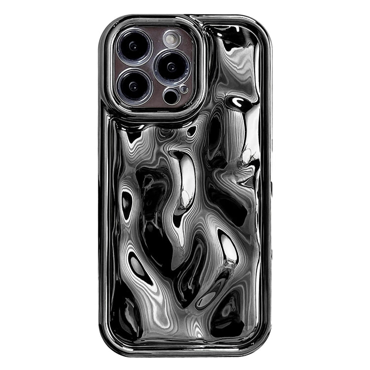 Electroplating Meteorite Texture TPU Phone Case, For iPhone 16 Plus,... For iPhone 15 Pro Black