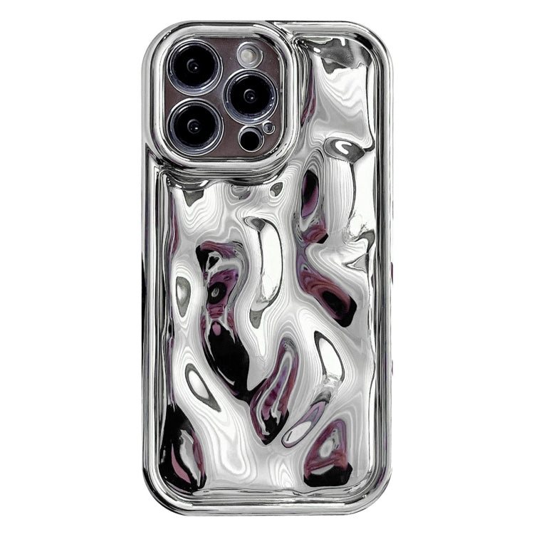 Electroplating Meteorite Texture TPU Phone Case, For iPhone 16 Plus,... For iPhone 15 Pro Silver