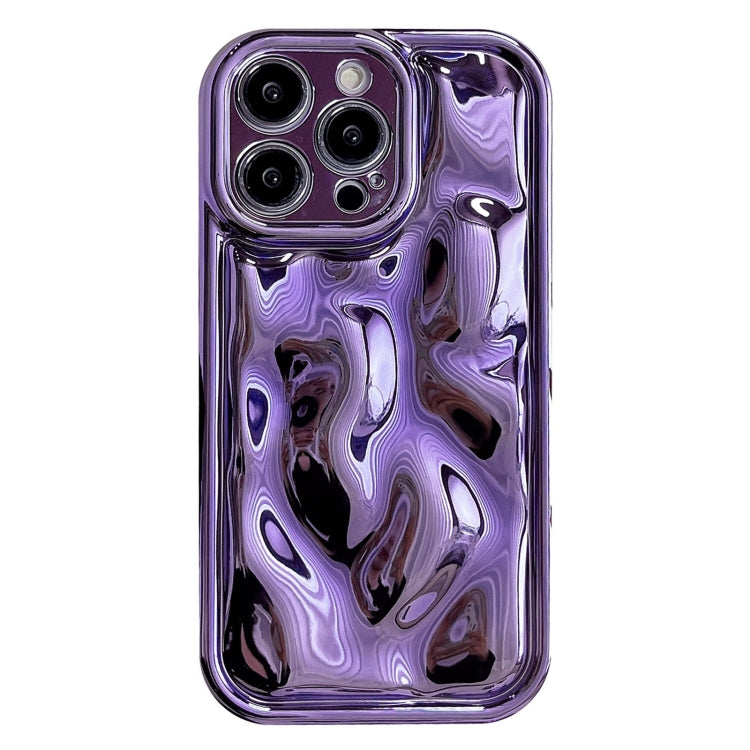 Electroplating Meteorite Texture TPU Phone Case, For iPhone 16 Plus,... For iPhone 15 Pro Purple