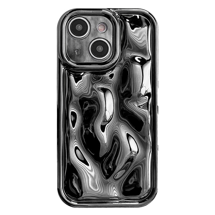 Electroplating Meteorite Texture TPU Phone Case, For iPhone 16 Plus,... For iPhone 15 Plus Black