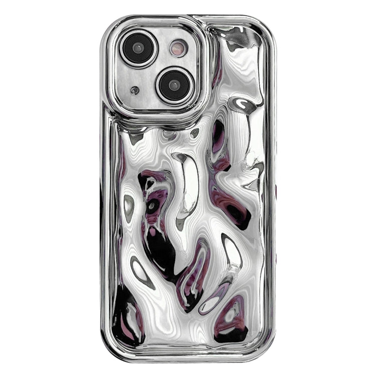 Electroplating Meteorite Texture TPU Phone Case, For iPhone 16 Plus,... For iPhone 15 Plus Silver