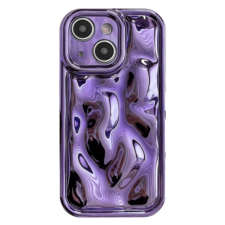 Electroplating Meteorite Texture TPU Phone Case, For iPhone 16 Plus,... For iPhone 15 Plus Purple