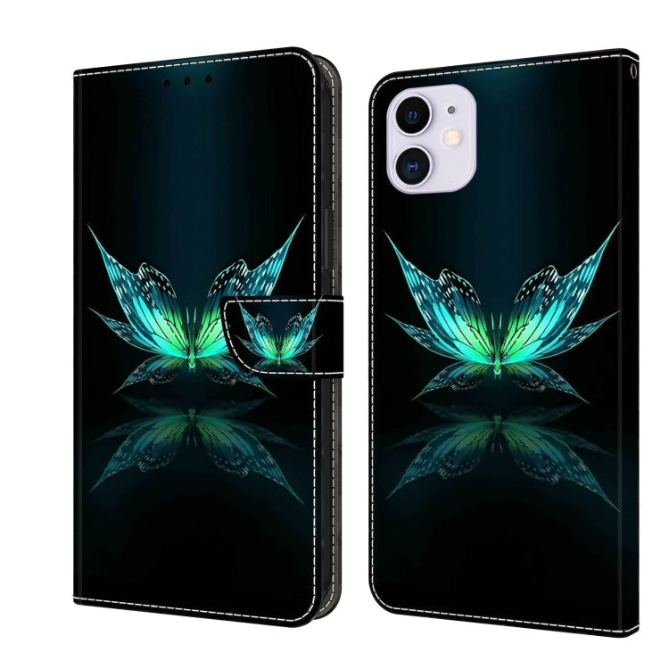 Crystal 3D Shockproof Protective Leather Phone Case, For iPhone 11 For iPhone 11 Reflection Dutterfly