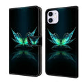 Crystal 3D Shockproof Protective Leather Phone Case, For iPhone 11 For iPhone 11 Reflection Dutterfly