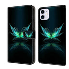 Crystal 3D Shockproof Protective Leather Phone Case, For iPhone 11 For iPhone 11 Reflection Dutterfly
