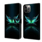Crystal 3D Shockproof Protective Leather Phone Case, For iPhone 12 / 12 Pro For iPhone 12 12 Pro Reflection Dutterfly