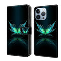 Crystal 3D Shockproof Protective Leather Phone Case – Shockproof, Card Slot, Leather, For iPhone 13 Pro For iPhone 13 Pro Reflection Dutterfly